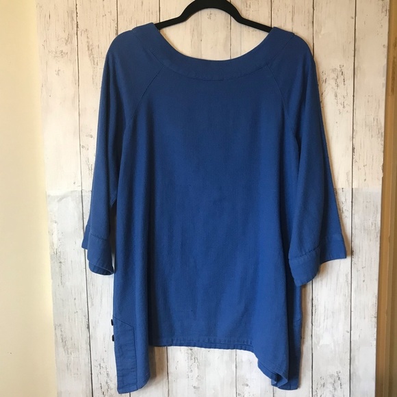Soft Surroundings Women’s Blue Tunic 3/4 Length Sleeve Top Small - Picture 11 of 16